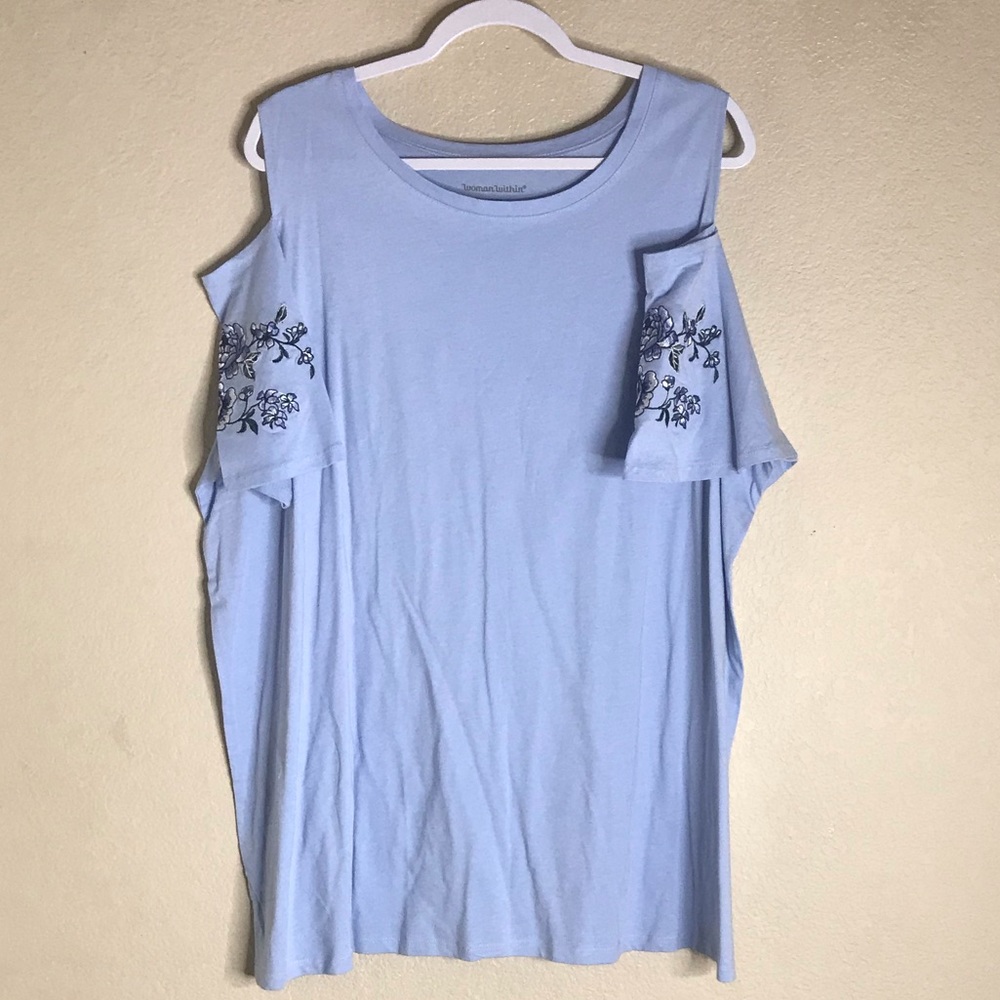 Cold-Shoulder Tee - Picture 2 of 6